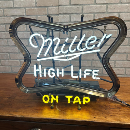 SCARCE Miller High Life Beer Flashing Neon Sign On Tap Milwaukee Motion Sign