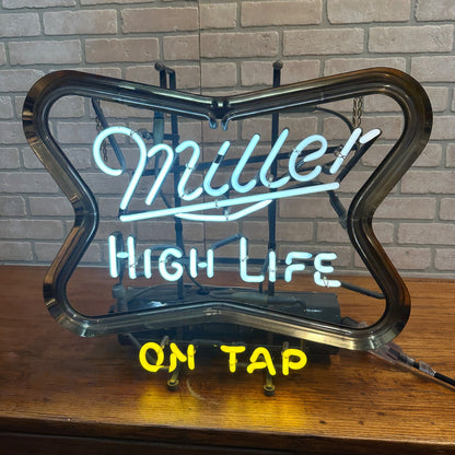 SCARCE Miller High Life Beer Flashing Neon Sign On Tap Milwaukee Motion Sign