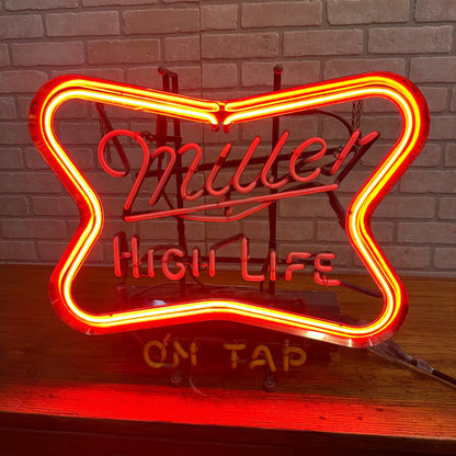 SCARCE Miller High Life Beer Flashing Neon Sign On Tap Milwaukee Motion Sign