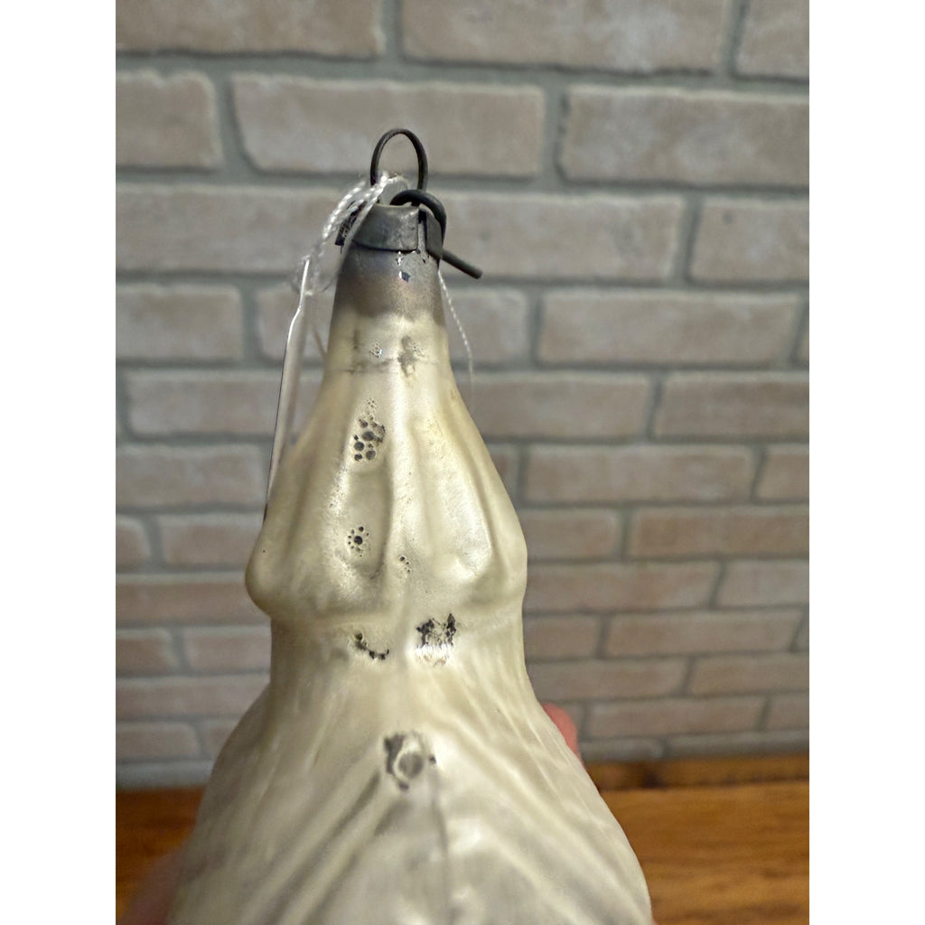 Antique Church House White Glass Christmas Ornament