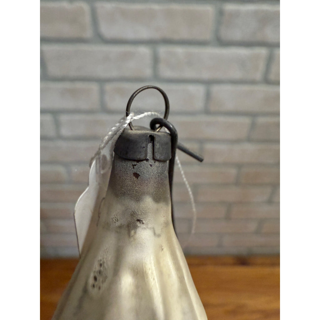 Antique Church House White Glass Christmas Ornament