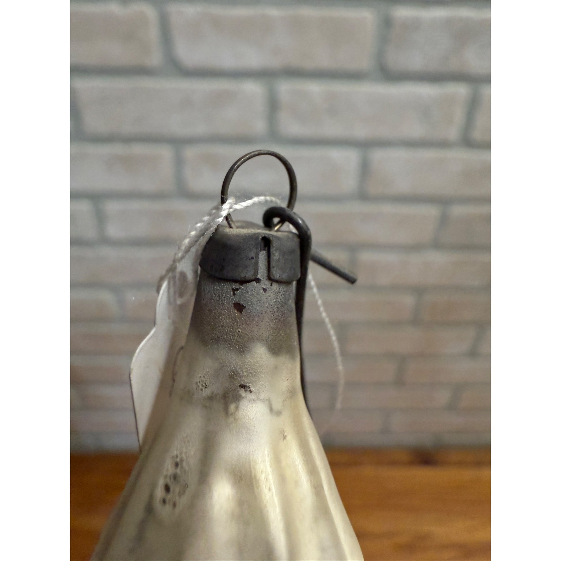 Antique Church House White Glass Christmas Ornament