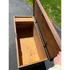 Antique Primitive 19th c. Grain Painted Carpenters Tool Chest Trunk Footed AAFA