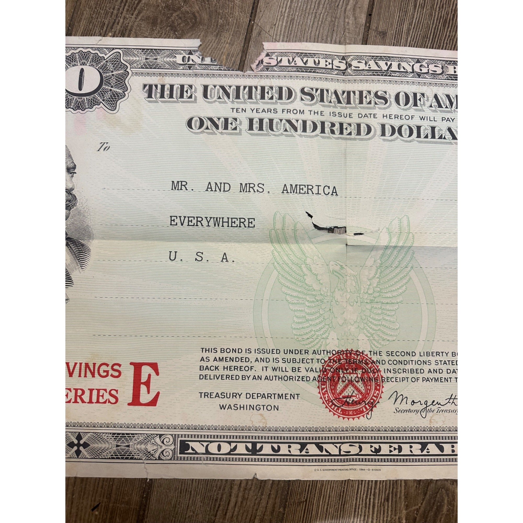 Original World War II Poster Jumbo Grover Cleveland War Bond Series E