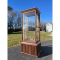Antique Oak Glass Display Case Mercantile General Store