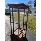 Antique Oak Glass Display Case Mercantile General Store