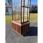 Antique Oak Glass Display Case Mercantile General Store