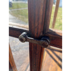 Antique Oak Glass Display Case Mercantile General Store