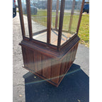 Antique Oak Glass Display Case Mercantile General Store