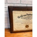 Vintage School of Ophthalmology Otology Certificate 1895 Chicago Eye Doctor Optometry