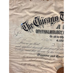 Vintage School of Ophthalmology Otology Certificate 1895 Chicago Eye Doctor Optometry
