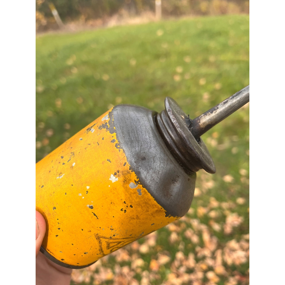 Antique HH Co Advertising Oil Can Oiler Farm Implement Hunt & Helm Harvard IL