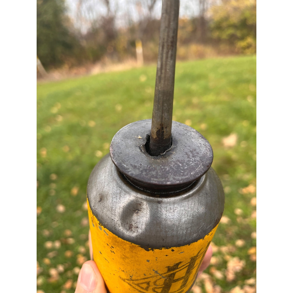 Antique HH Co Advertising Oil Can Oiler Farm Implement Hunt & Helm Harvard IL