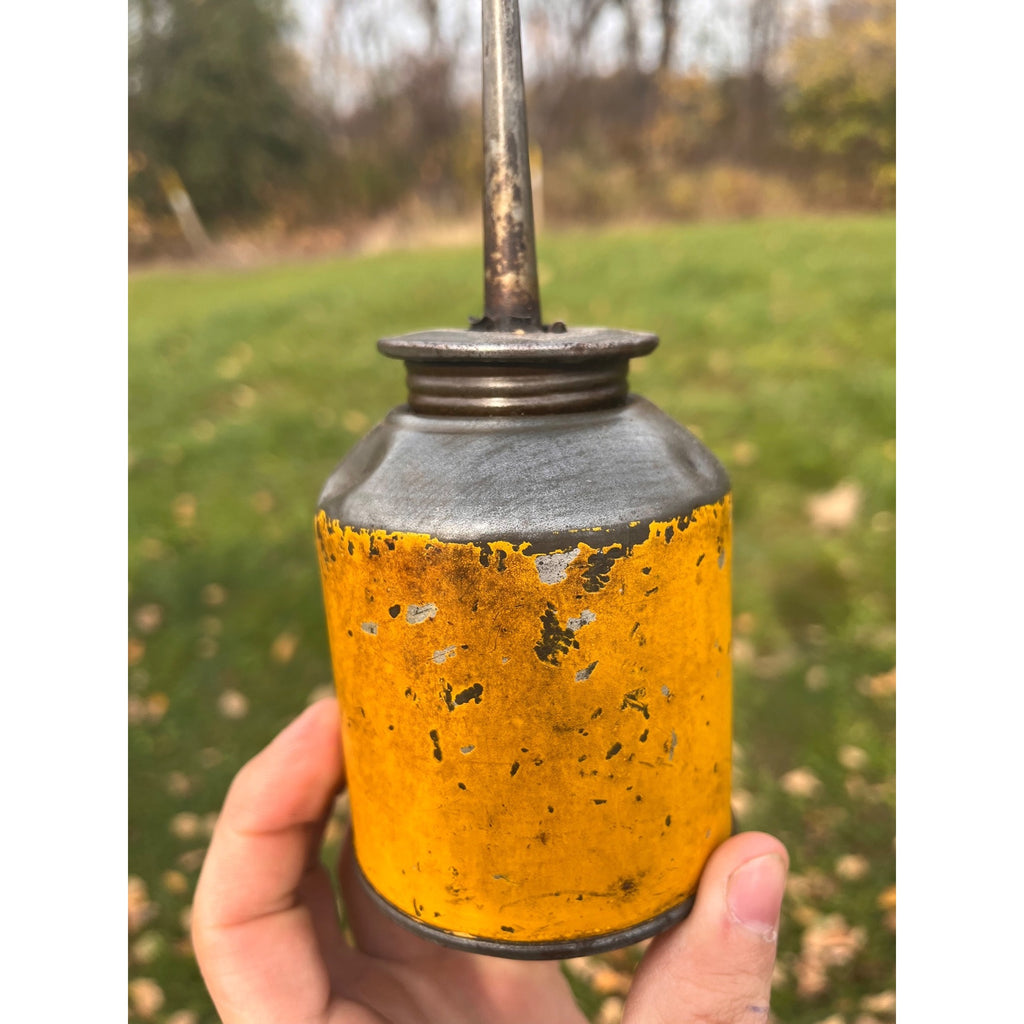 Antique HH Co Advertising Oil Can Oiler Farm Implement Hunt & Helm Harvard IL