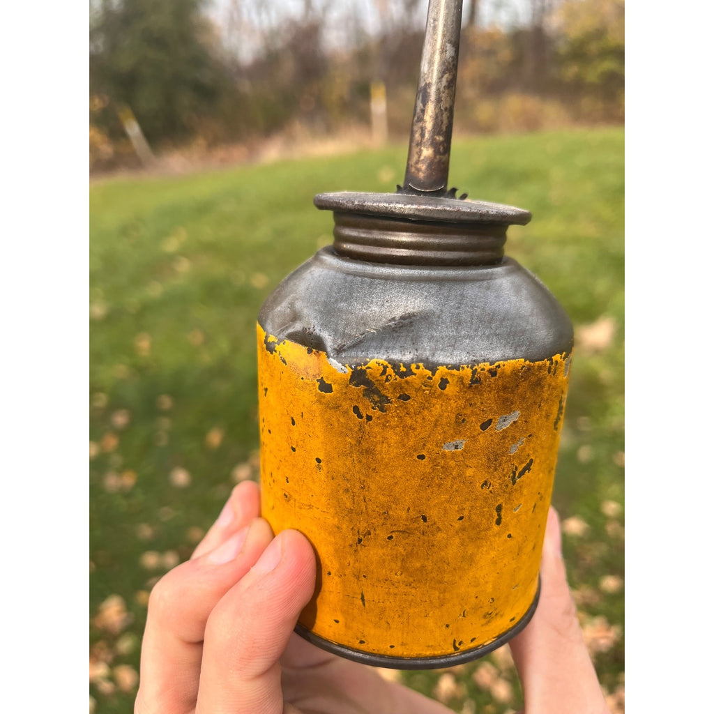 Antique HH Co Advertising Oil Can Oiler Farm Implement Hunt & Helm Harvard IL