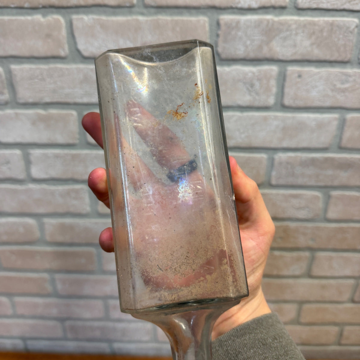 1900s Antique Martin Titus Druggist Bottle Edgerton, Wis 9" Embossed