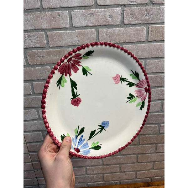 Vintage Blue Ridge Southern Potteries "Mardi Gras" 11.5" Platter Candlewick