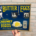 1930s Calumet Baking Powder Butter Eggs Kitchen Decor Sign