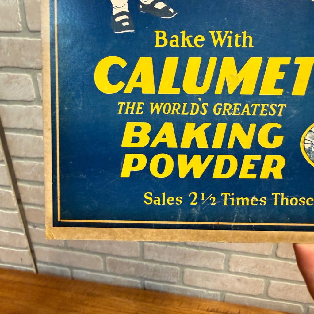 1930s Calumet Baking Powder Butter Eggs Kitchen Decor Sign