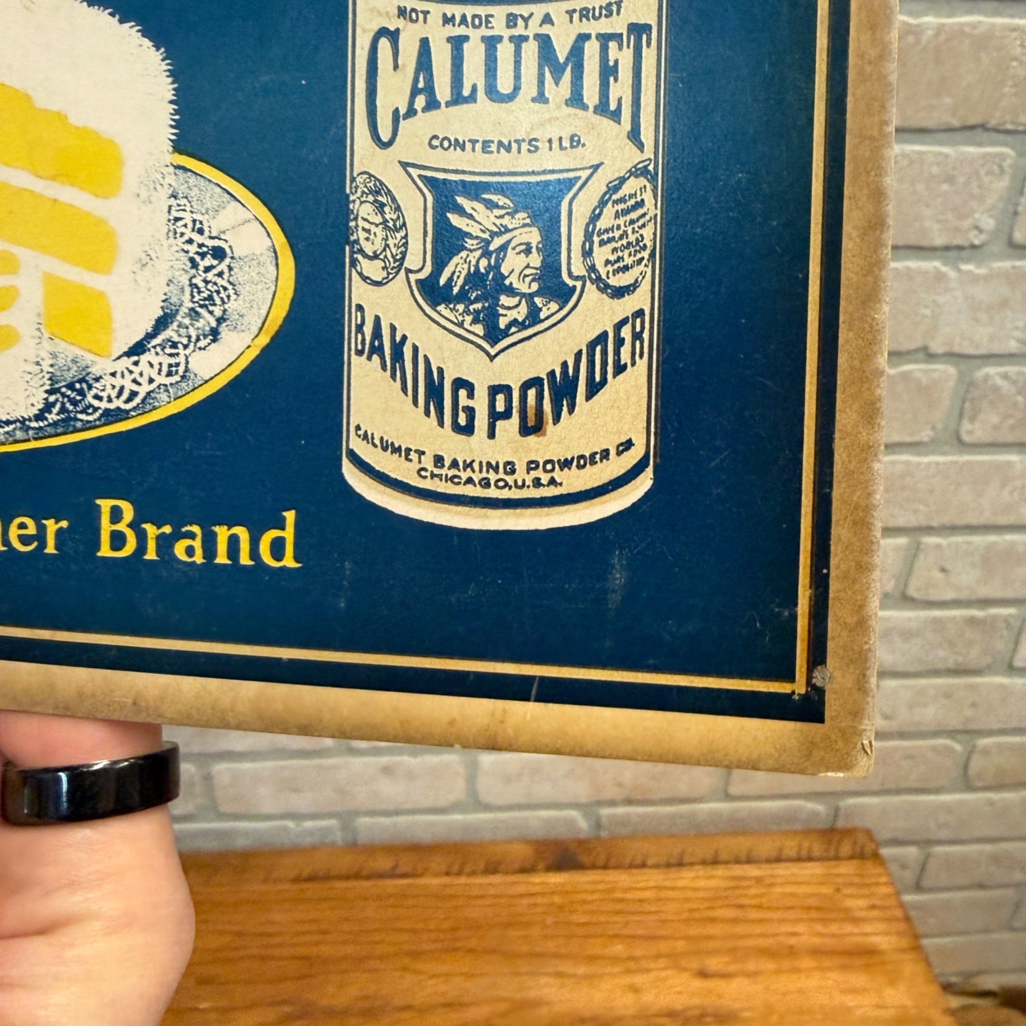 1930s Calumet Baking Powder Butter Eggs Kitchen Decor Sign