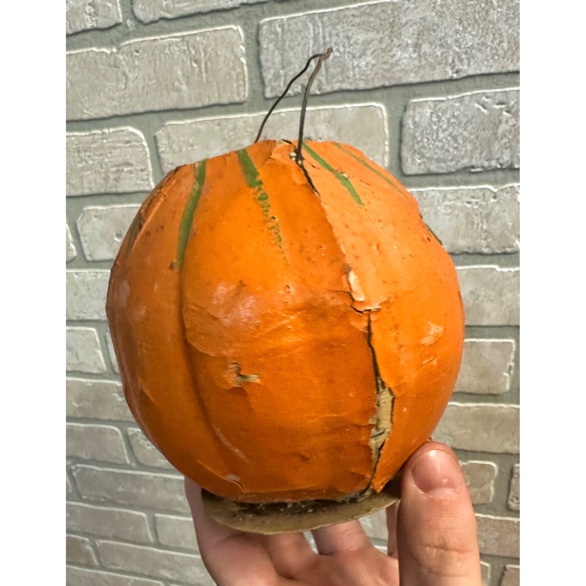 Antique 1920s Halloween German Paper Mache Jack O Lantern JOL 5" Vintage Old