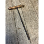 Antique Early Wooden T-Handle Drill Auger Farm Hand Tool