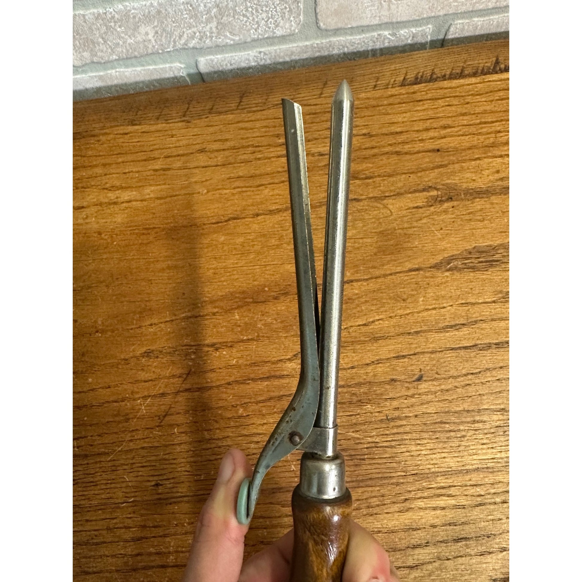 Vintage Subpedo Marcel Waver Le Bijou Curling Iron + Electric Wood Handle Iron