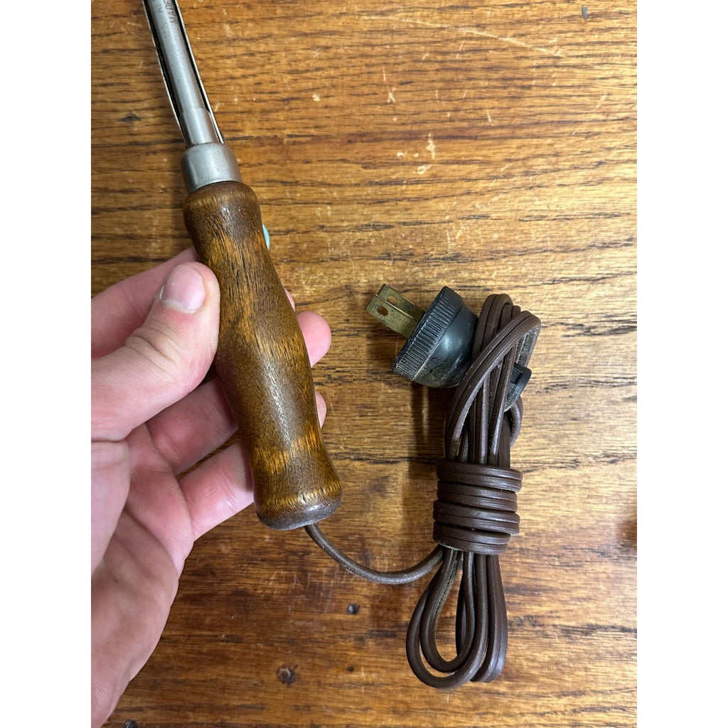 Vintage Subpedo Marcel Waver Le Bijou Curling Iron + Electric Wood Handle Iron