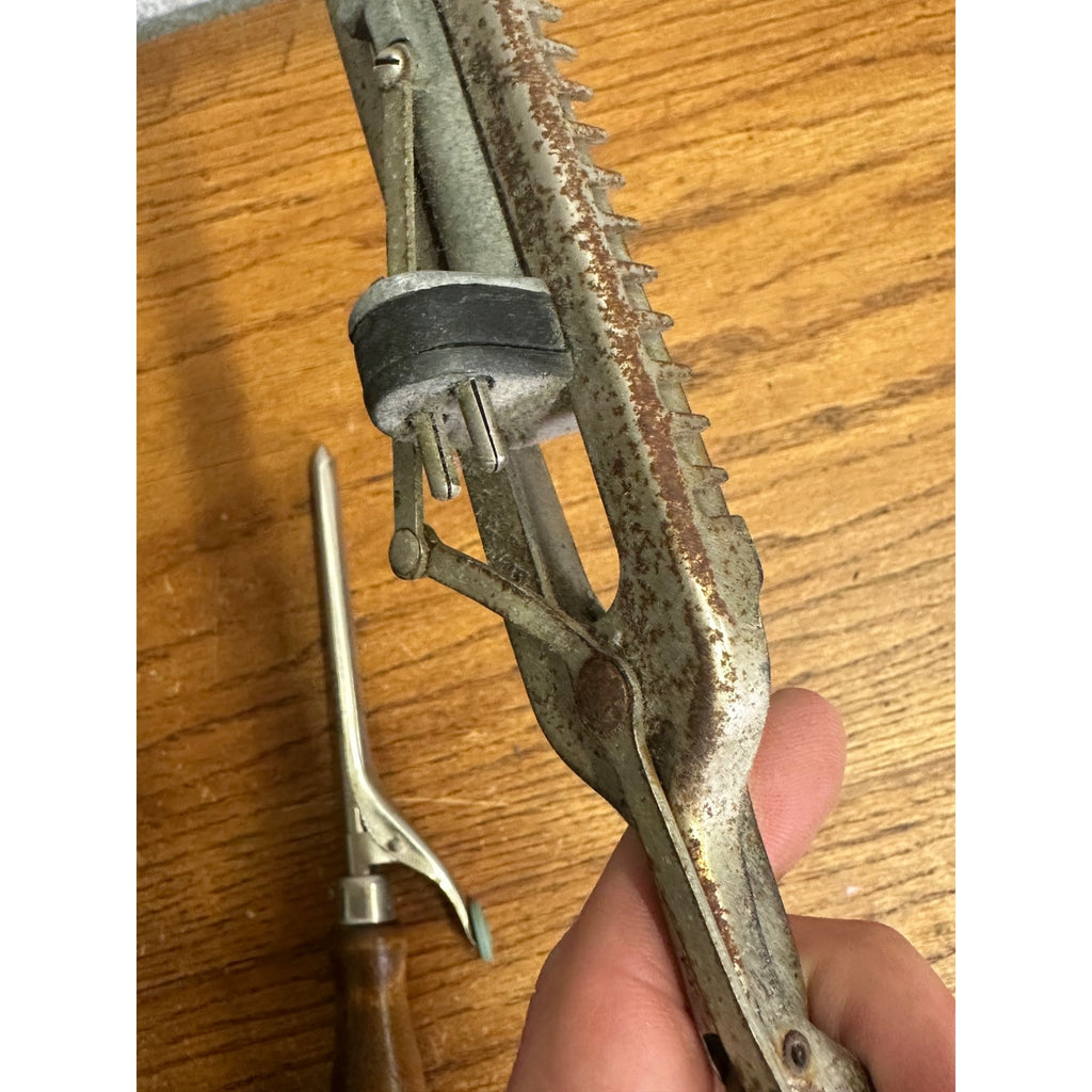 Vintage Subpedo Marcel Waver Le Bijou Curling Iron + Electric Wood Handle Iron