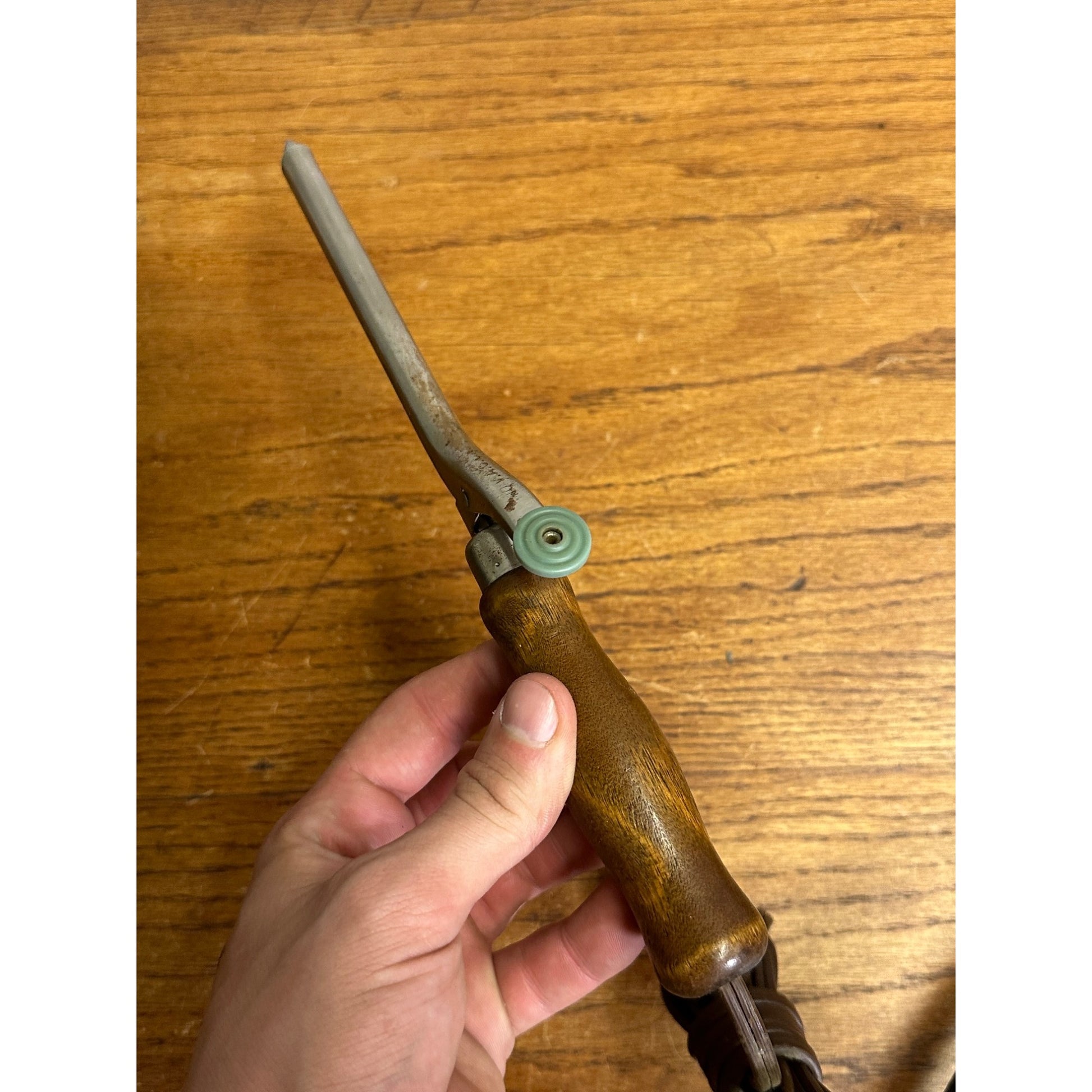 Vintage Subpedo Marcel Waver Le Bijou Curling Iron + Electric Wood Handle Iron