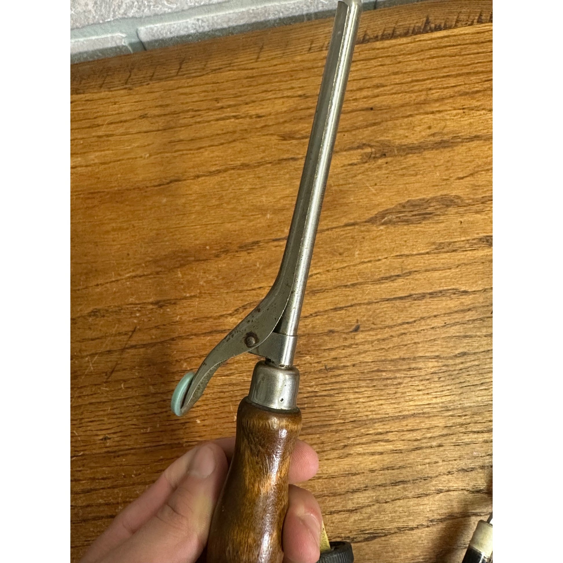 Vintage Subpedo Marcel Waver Le Bijou Curling Iron + Electric Wood Handle Iron