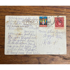 Vintage 1926 Christmas Postcard w/ Christmas Seal Tied American Red Cross