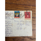 Vintage 1926 Christmas Postcard w/ Christmas Seal Tied American Red Cross