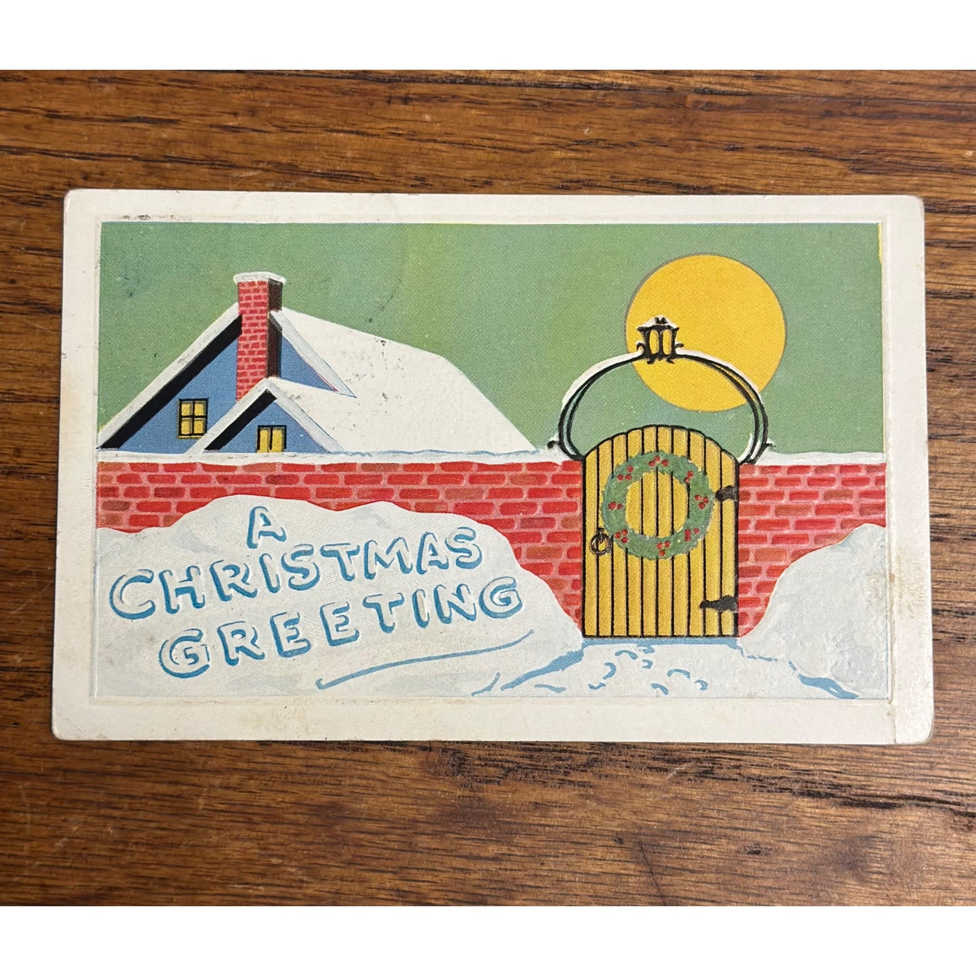 Vintage 1926 Christmas Postcard w/ Christmas Seal Tied American Red Cross
