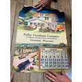 1920s Advertising Calendar Poster Fuller Goodman Farm Barn Dairy Scene