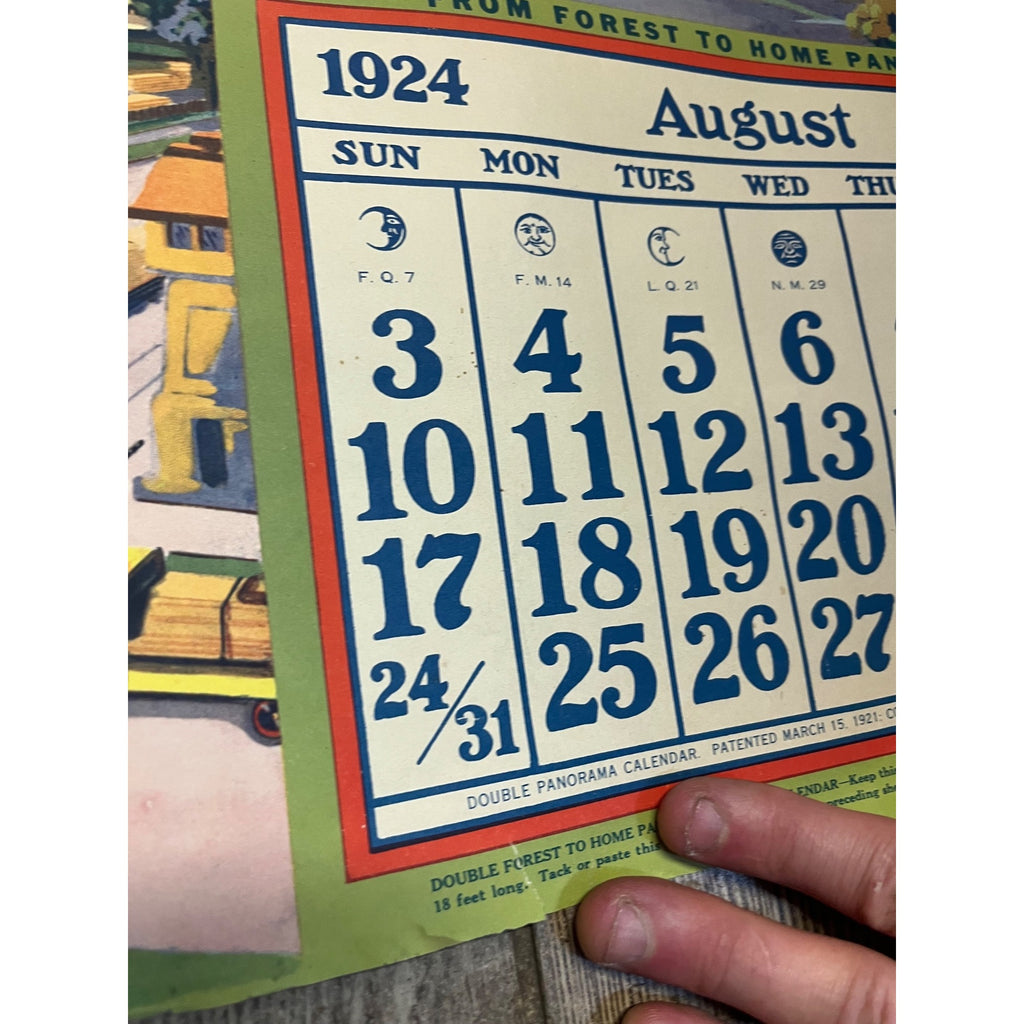 1920s Advertising Calendar Poster Fuller Goodman Farm Barn Dairy Scene