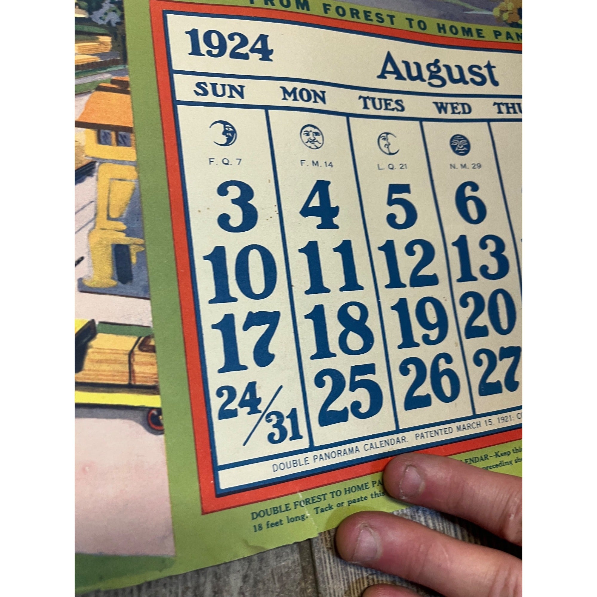 1920s Advertising Calendar Poster Fuller Goodman Farm Barn Dairy Scene