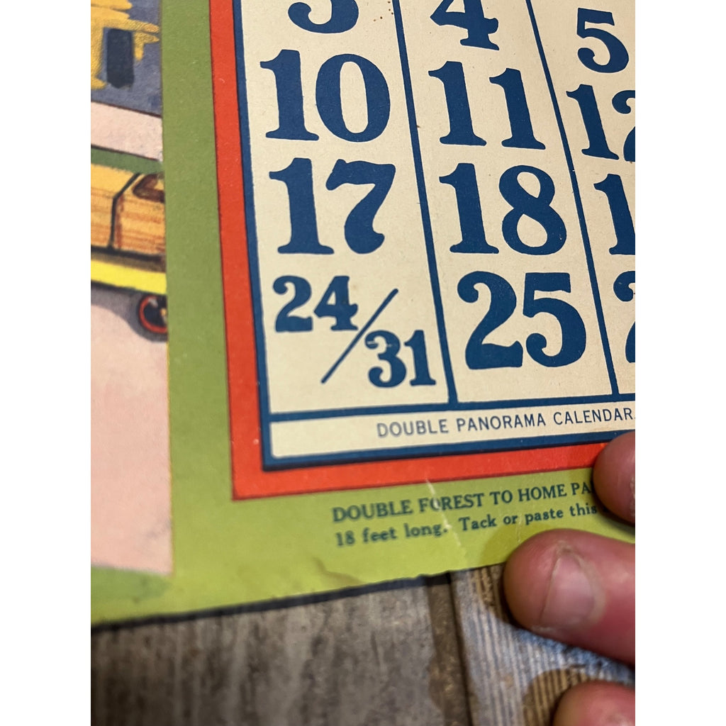 1920s Advertising Calendar Poster Fuller Goodman Farm Barn Dairy Scene