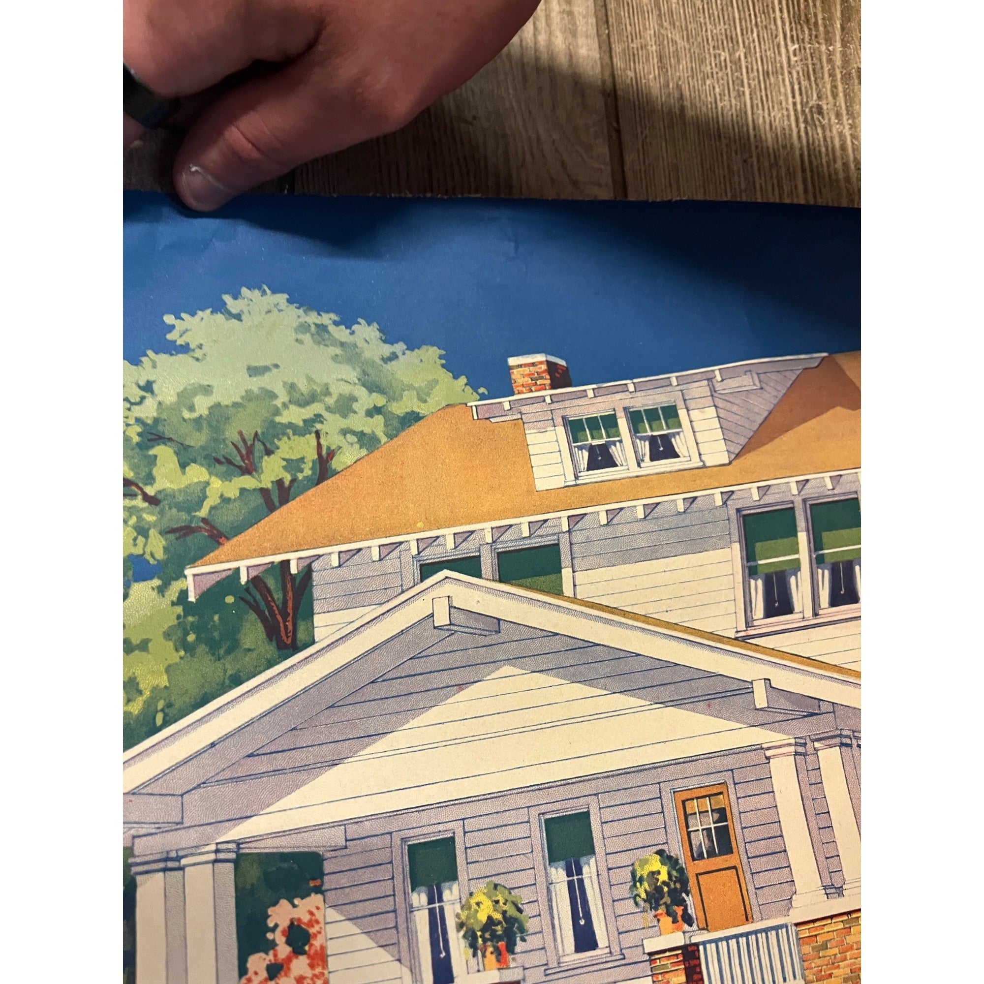 1920s Advertising Calendar Poster Fuller Goodman Farm Barn Dairy Scene