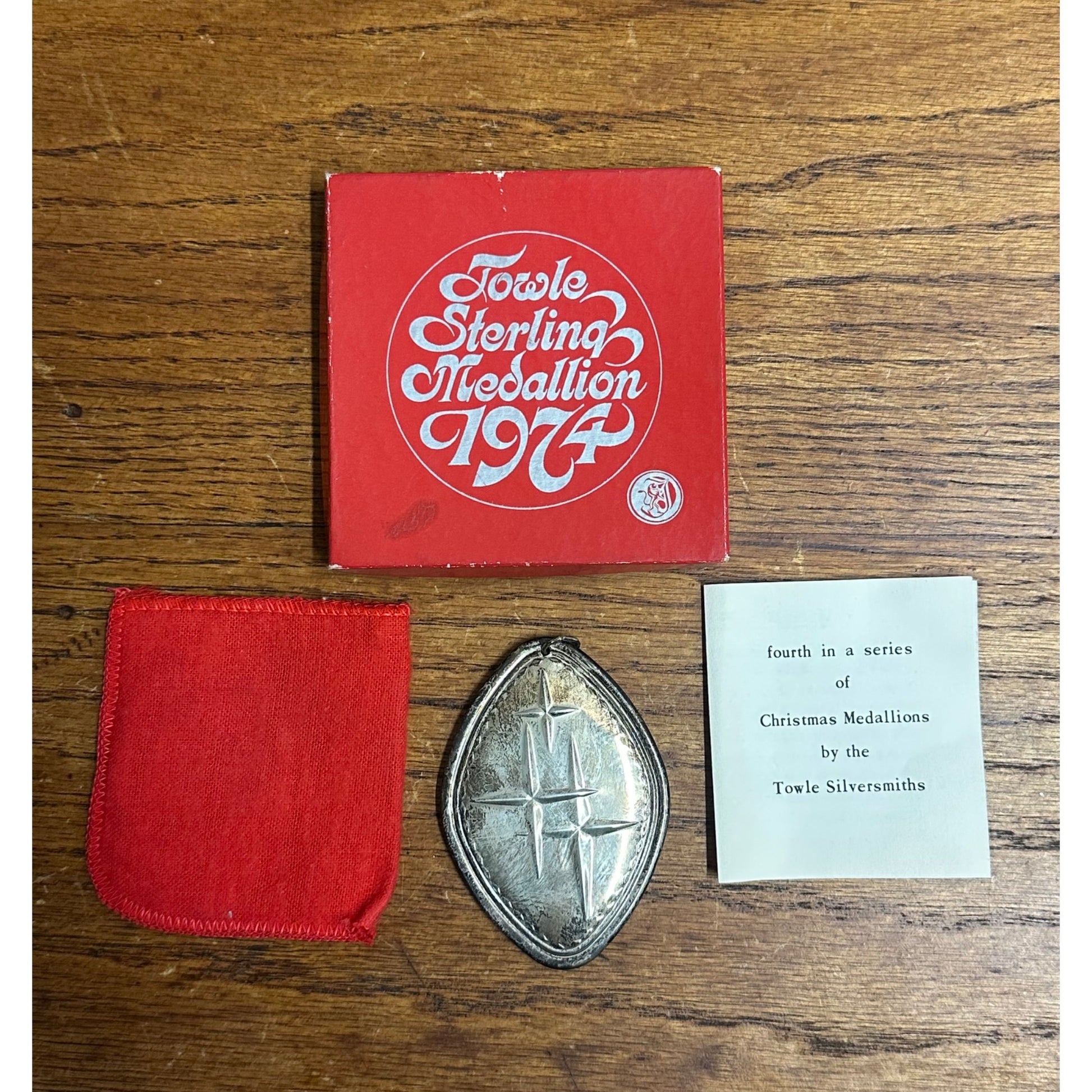 TOWLE Sterling Silver 12 Days of Christmas Ornament 1974 FOUR BIRDS A CALLING