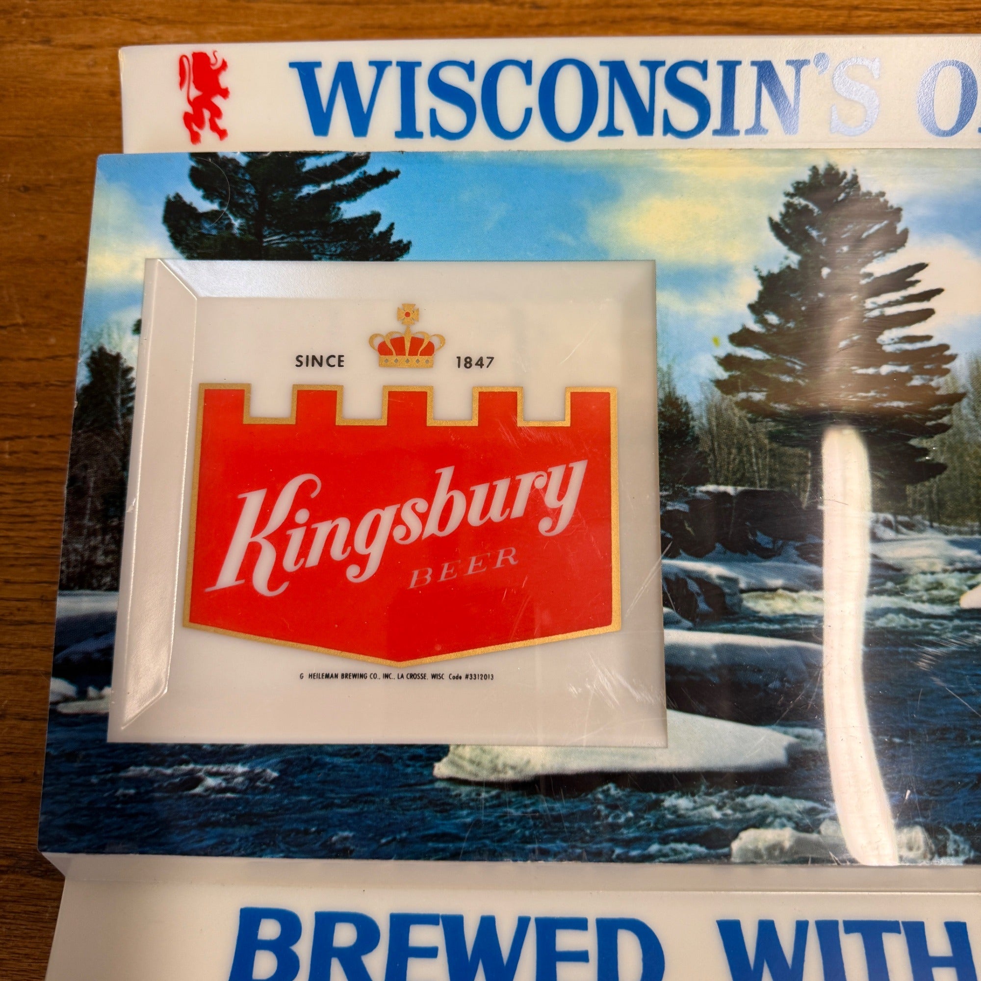 Vintage Kingsbury Lighted Beer Sign La Crosse Wisconsin Rare