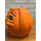Vintage Halloween Large 8" Paper Mache Jack O Lantern JOL - As-Is