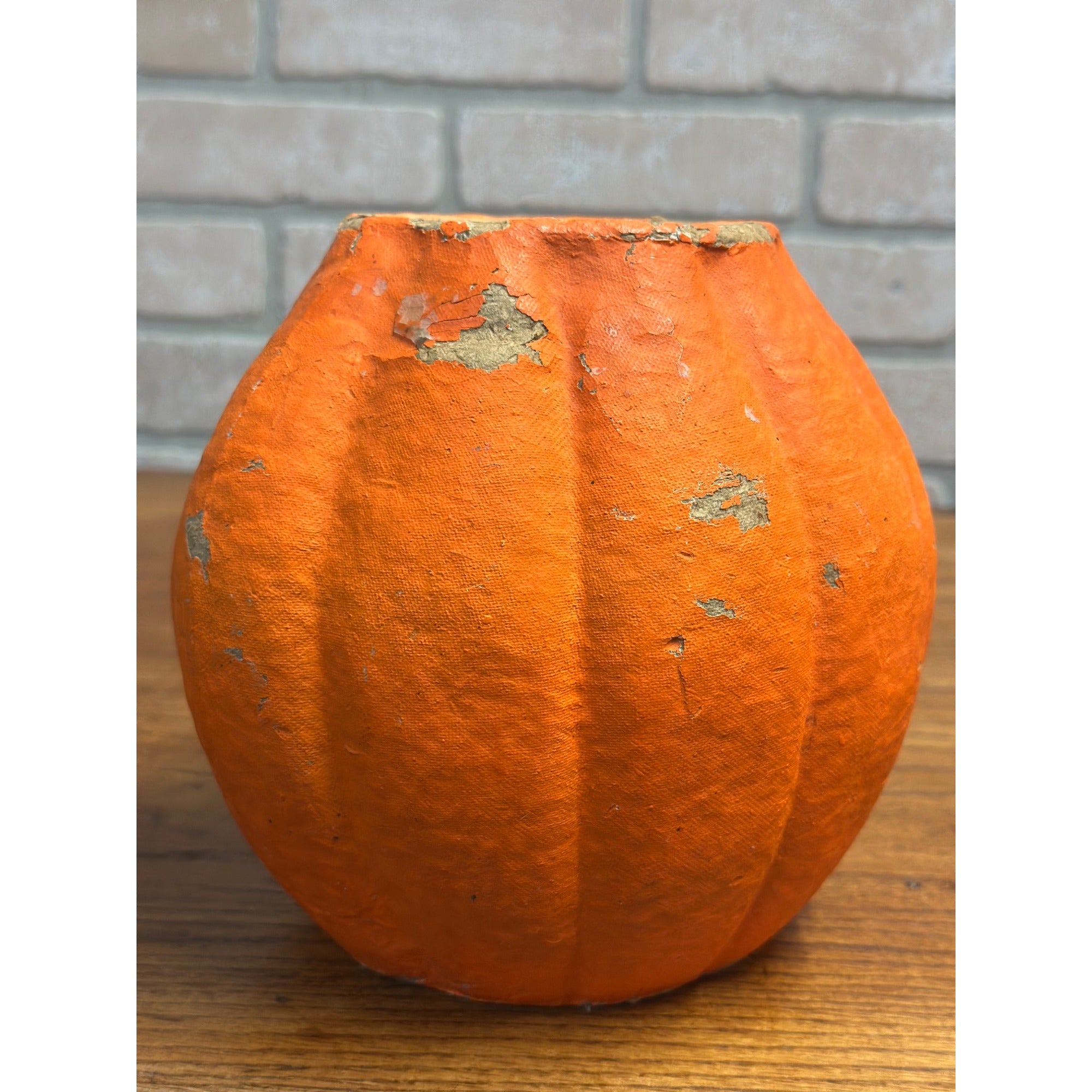 Vintage Halloween Large 8" Paper Mache Jack O Lantern JOL - As-Is