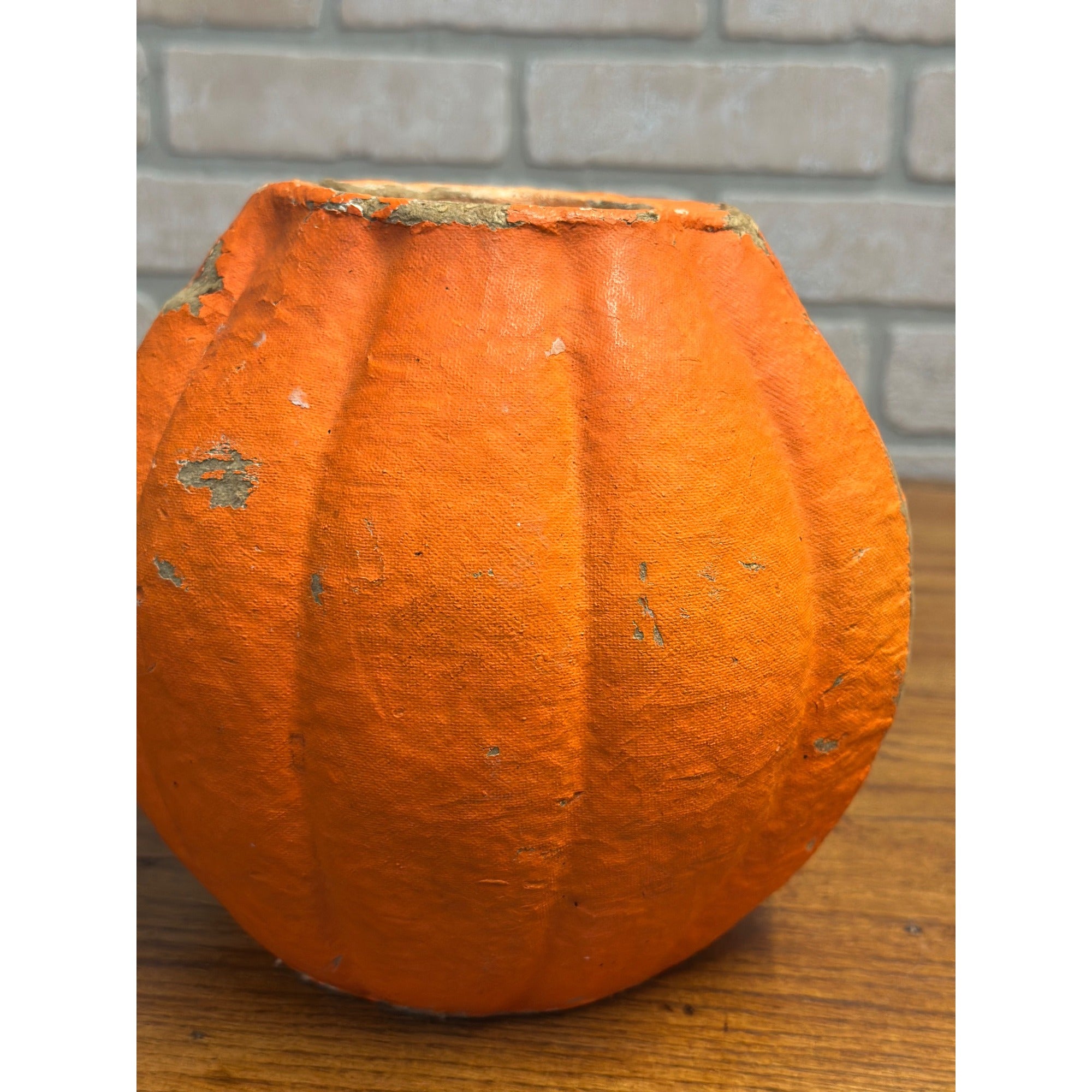 Vintage Halloween Large 8" Paper Mache Jack O Lantern JOL - As-Is