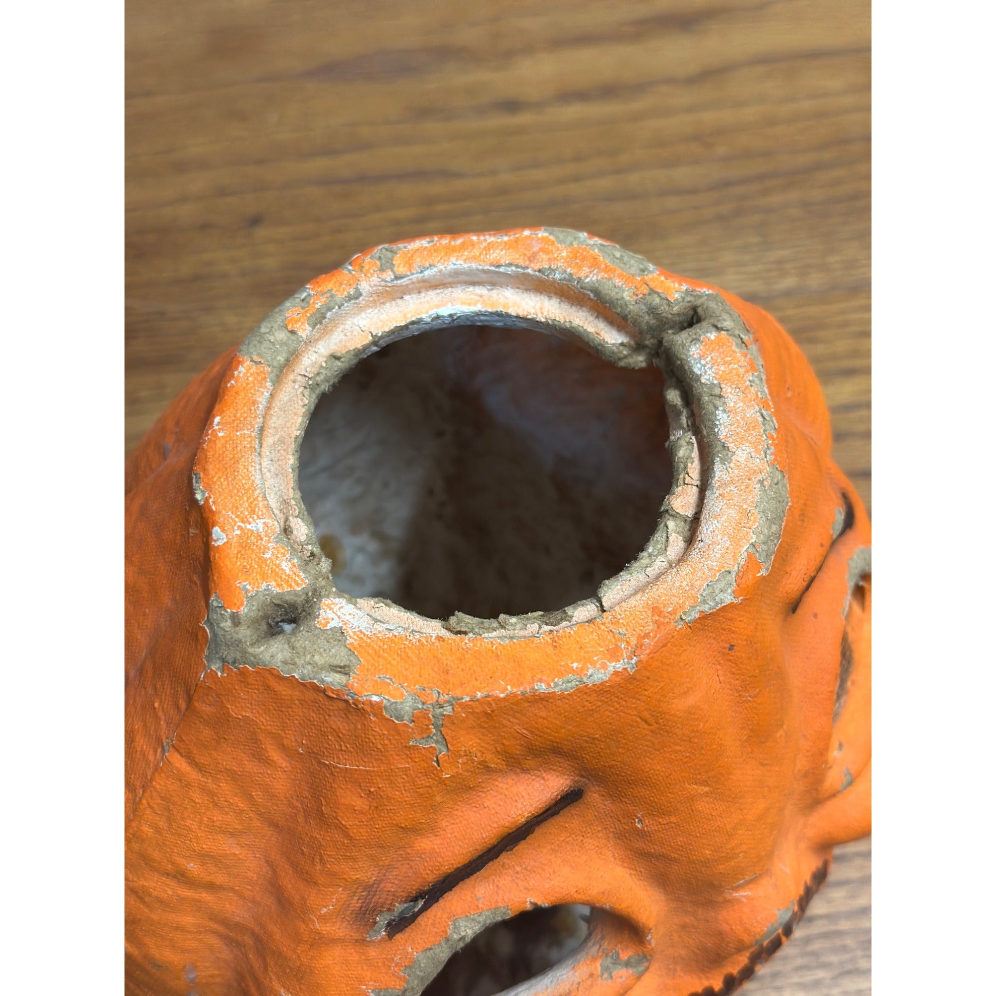 Vintage Halloween Large 8" Paper Mache Jack O Lantern JOL - As-Is