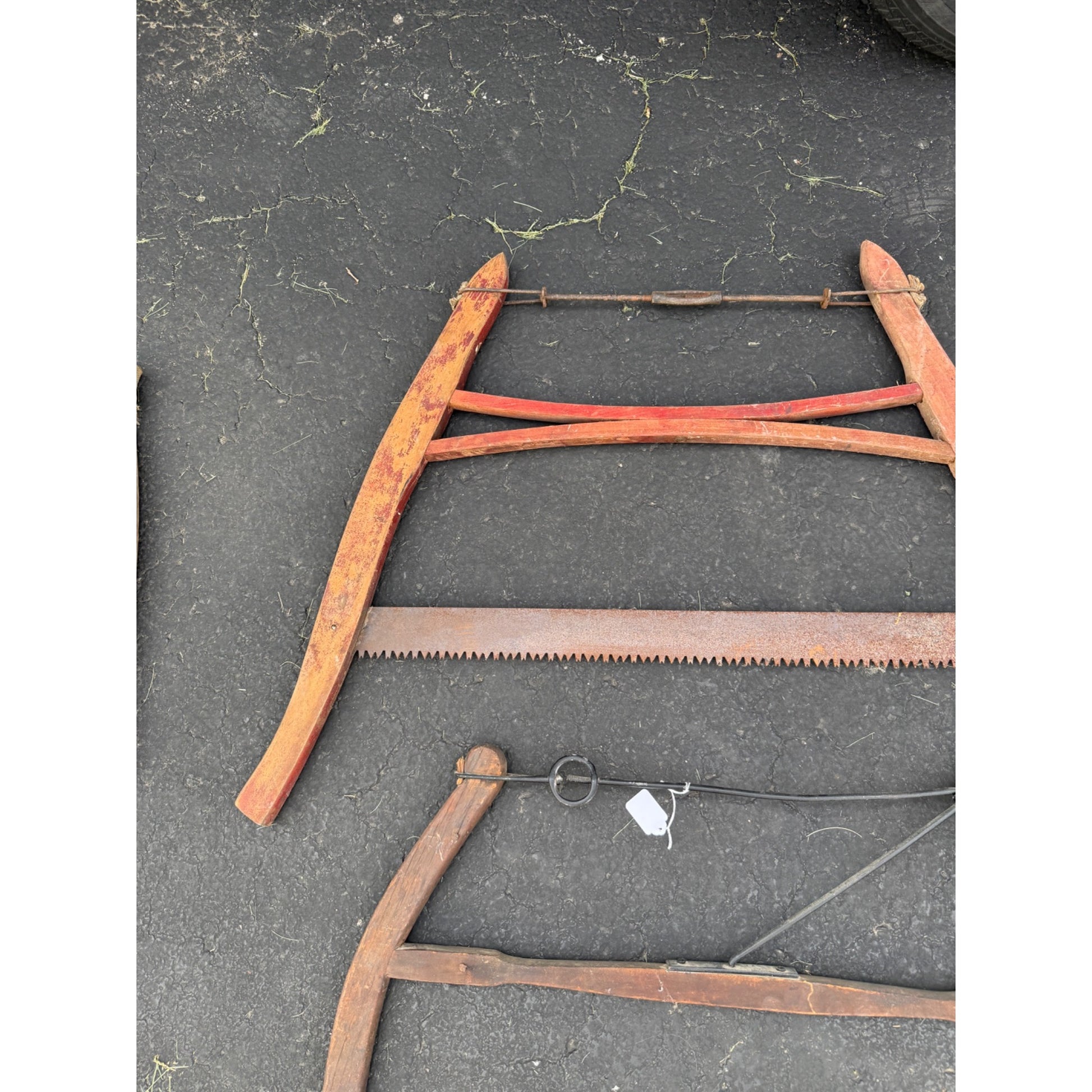 Lot of 4 Antique Vintage Crosscut Logging Buck Saws Rustic Cabin Decor Disston