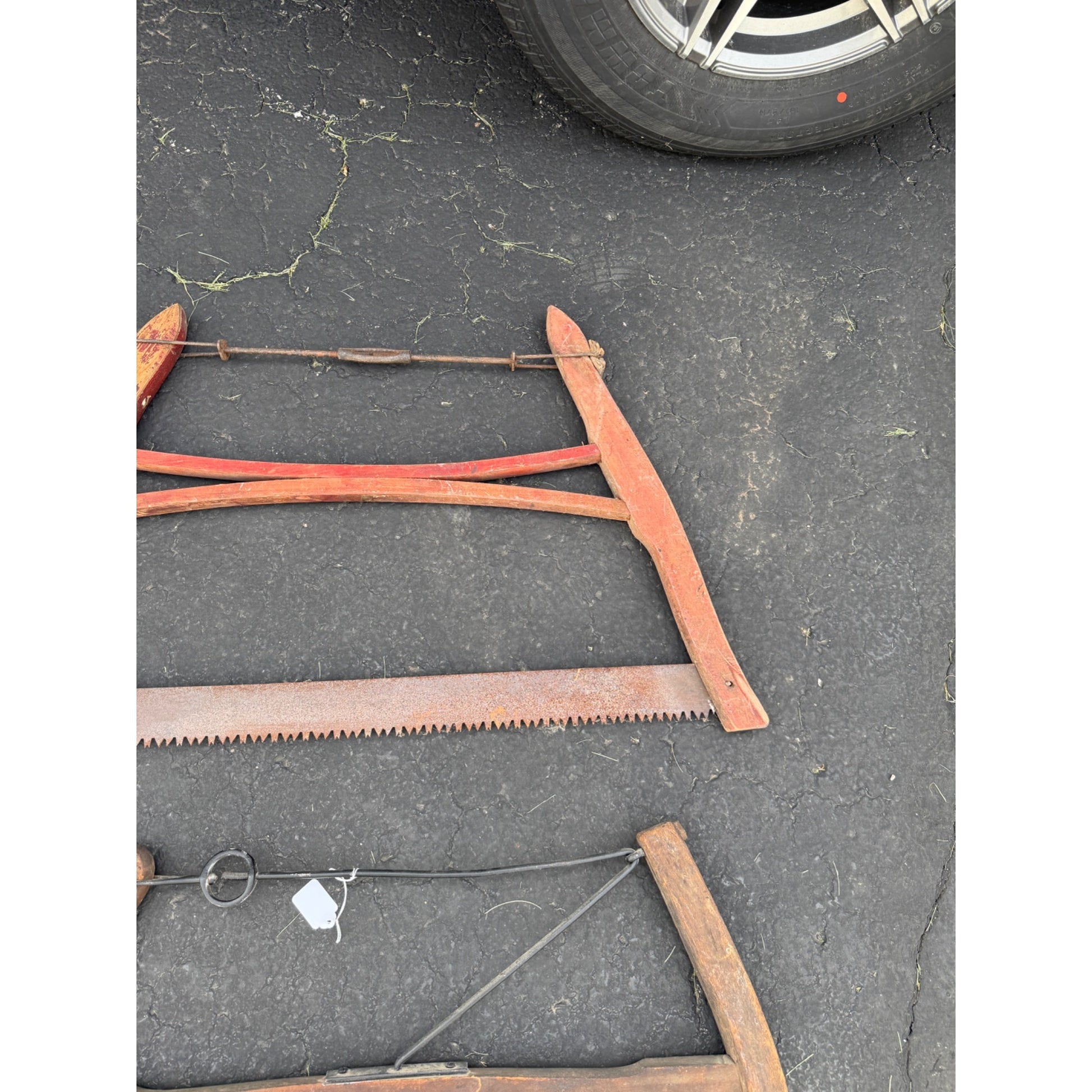 Lot of 4 Antique Vintage Crosscut Logging Buck Saws Rustic Cabin Decor Disston
