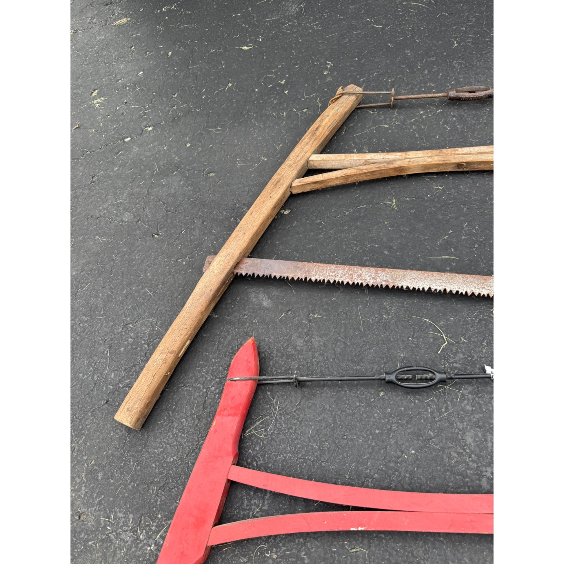 Lot of 4 Antique Vintage Crosscut Logging Buck Saws Rustic Cabin Decor Disston