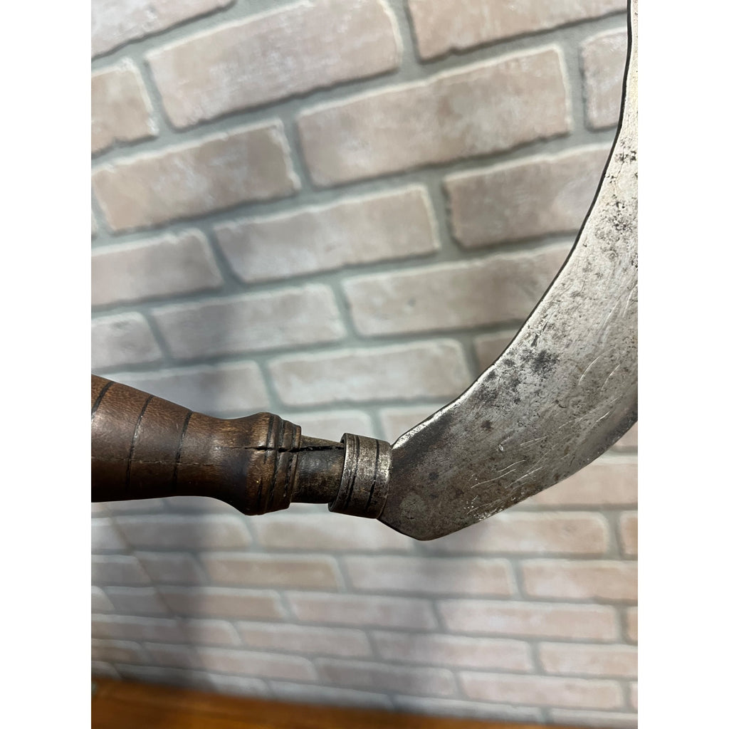 Antique Primitive 19th c. Food Chopper Kitchen Tool w/ Wood Handles Farm Rustic