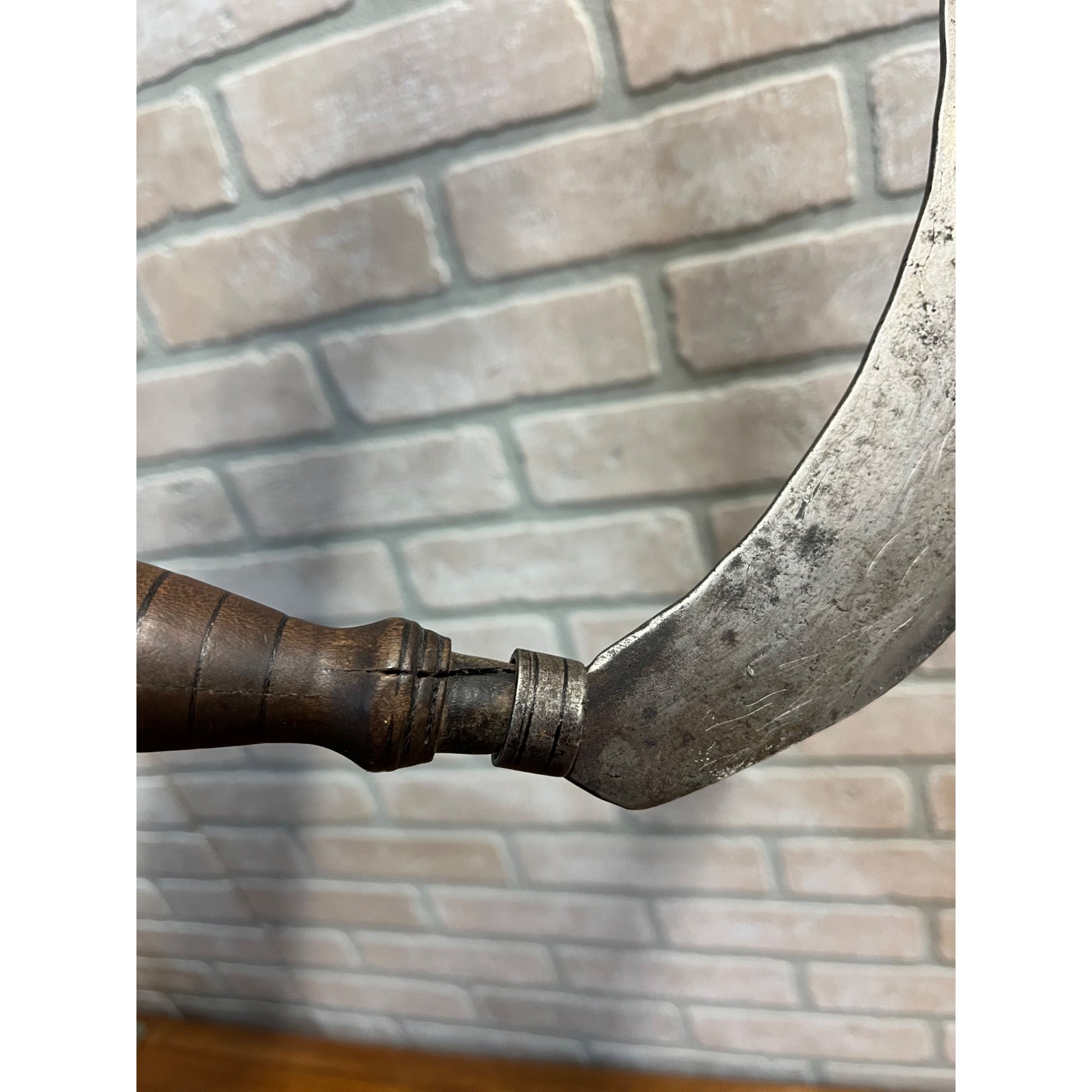 Antique Primitive 19th c. Food Chopper Kitchen Tool w/ Wood Handles Farm Rustic